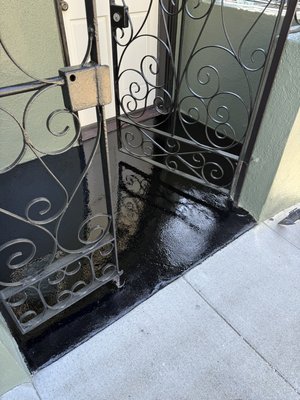 Front Entryway Transformation - Small entryway transformation in San Francisco! Old coating removed, concrete prepped and repaired, then finished with a durable, slip-resistant solid-color coating system for a clean new look. Front Entryway Transformation - Small entryway transformation in San Francisco! Old coating removed, concrete prepped and repaired, then finished with a durable, slip-resistant solid-color coating system for a clean new look.