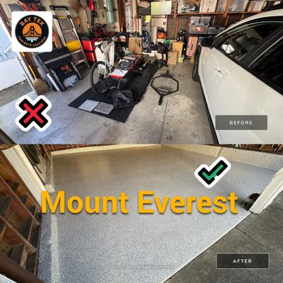 Garage Floor Coating using Mount Everest - Ready to Transform Your Garage with the Best Alternative to Epoxy?
Contact us today to discover how our polyurea coatings can offer a better solution than the typical epoxy garage floor, enhancing both the functionality and the value of your home. Garage Floor Coating using Mount Everest - Ready to Transform Your Garage with the Best Alternative to Epoxy?
Contact us today to discover how our polyurea coatings can offer a better solution than the typical epoxy garage floor, enhancing both the functionality and the value of your home.