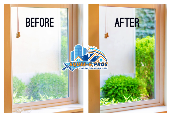 Window Cleaning - This window had the typical dirt and grime buildup. You can clearly see the difference after we cleaned the window inside and out. Window Cleaning - This window had the typical dirt and grime buildup. You can clearly see the difference after we cleaned the window inside and out.