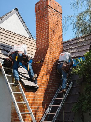 DaVinci Chimney Cricket & Flashing Overhaul — Ocean Beach - The homeowner contacted us about a recurring chimney leak on their DaVinci composite shake roof in Ocean Beach, San Diego.

We completed a complex chimney cricket installation and flashing overhaul. Our crew removed the roofing around the chimney, replaced damaged decking, and built a custom cricket to direct rainwater around the chimney.

We installed new ice & water leak barrier, synthetic underlayment, custom valley metal, and step and counter flashing, then integrated matching DaVinci composite shakes into the existing roof.

The photos showcase our installation process and finished details.

Planning a full roof replacement? We offer shingle, tile, and premium composite roofing. Select “Request a Quote” to discuss your project and get your instant online estimate.