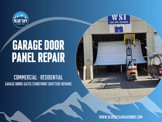 GARAGE DOOR PANEL REPAIR SERVICE - At Blue Sky Garage Doors, we specialize in garage door panel repair services to restore the appearance and functionality of your door. Whether your panels are dented, cracked, or damaged from wear and tear, our expert technicians can efficiently repair or replace them to match your existing door. With over 15 years of experience, we ensure seamless repairs that enhance both the look and performance of your garage door. Contact us today for fast, reliable panel repair and keep your garage door looking and working its best! GARAGE DOOR PANEL REPAIR SERVICE - At Blue Sky Garage Doors, we specialize in garage door panel repair services to restore the appearance and functionality of your door. Whether your panels are dented, cracked, or damaged from wear and tear, our expert technicians can efficiently repair or replace them to match your existing door. With over 15 years of experience, we ensure seamless repairs that enhance both the look and performance of your garage door. Contact us today for fast, reliable panel repair and keep your garage door looking and working its best!