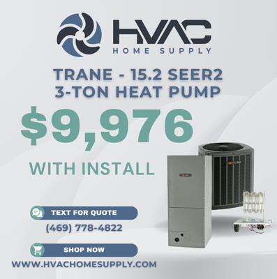 Popular Heat Pump HVAC Systems - HVAC Home Supply offers a variety of heat pump systems that deliver energy-efficient heating and cooling in one solution. Our most popular options come from leading brands like Trane, Lennox, Goodman, and RunTru, trusted for their performance, reliability, and modern technology. Popular Heat Pump HVAC Systems - HVAC Home Supply offers a variety of heat pump systems that deliver energy-efficient heating and cooling in one solution. Our most popular options come from leading brands like Trane, Lennox, Goodman, and RunTru, trusted for their performance, reliability, and modern technology.