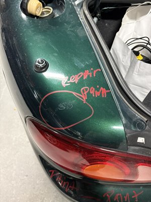 Classic! Miata - Chris brought in his mother’s me out of while he does project work on it in full restoration. We helped him out with some paint and bodywork.