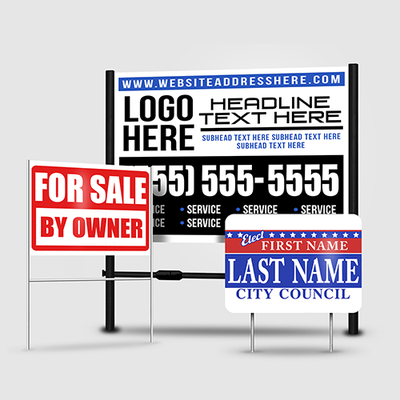 Signs - We do all types of signs. Yard signs, even signs coroplast, foamboard and PVC Signs - We do all types of signs. Yard signs, even signs coroplast, foamboard and PVC