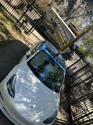 Tesla windshield replacement - We offer mobile service anywhere in Louisiana for Tesla customers. This customer needed a roof glass replacement. His insurance company covered 100 % of the cost and didn’t have to worry about his insurance going up. Most insurance companies give you three replacements per year. He was also happy that he did not have to drop his Tesla off at the service center for an entire day. We had the job done in under an hour. He was very pleased with our customer service and fast turn around time. If you are in need of a glass then you owe it to yourself to use Clearview Glass Solutions! Please give us a call, so we can help you out! Thank you! 337.519.8898 Tesla windshield replacement - We offer mobile service anywhere in Louisiana for Tesla customers. This customer needed a roof glass replacement. His insurance company covered 100 % of the cost and didn’t have to worry about his insurance going up. Most insurance companies give you three replacements per year. He was also happy that he did not have to drop his Tesla off at the service center for an entire day. We had the job done in under an hour. He was very pleased with our customer service and fast turn around time. If you are in need of a glass then you owe it to yourself to use Clearview Glass Solutions! Please give us a call, so we can help you out! Thank you! 337.519.8898