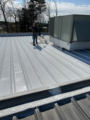 Silicone Roof Coating on Car Dealership - This project was a 15 year warranted silicone root coating system on a car dealership in Atlanta, GA. Silicone Roof Coating on Car Dealership - This project was a 15 year warranted silicone root coating system on a car dealership in Atlanta, GA.
