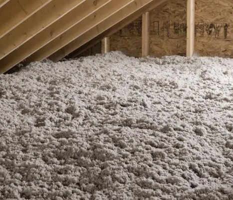 Attic Insulation - This customer chose an R-38 using cellulose blown-in insulation.  They even got a $500 rebate from OG&E!