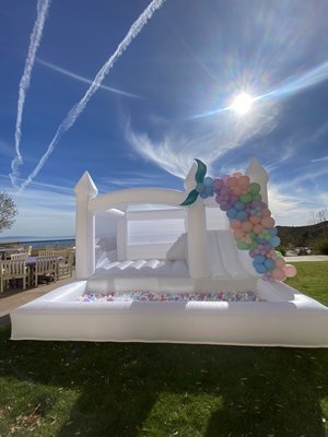 3 in 1 Castle - This is our most popular rental! Our 3 in 1 Castle. Dimensions are 15x15 ft comes with a slide and a ballpit. Great for kids of all ages! 3 in 1 Castle - This is our most popular rental! Our 3 in 1 Castle. Dimensions are 15x15 ft comes with a slide and a ballpit. Great for kids of all ages!