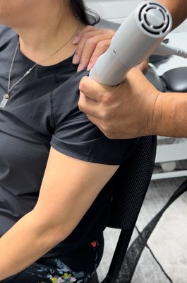 Shockwave Therapy - Discover the remarkable benefits of shockwave therapy at our clinic! Our advanced treatment offers a non-invasive solution for chronic pain, targeting areas such as tendons, muscles, and joints. By stimulating tissue regeneration and promoting blood flow, shockwave therapy accelerates healing, reduces inflammation, and enhances mobility. Experience relief from conditions like plantar fasciitis, tendonitis, and more, without the need for medication or surgery. Our skilled practitioners tailor each session to your unique needs, ensuring optimal results and a path to long-term wellness. Say goodbye to pain and reclaim your active lifestyle with our state-of-the-art shockwave therapy Shockwave Therapy - Discover the remarkable benefits of shockwave therapy at our clinic! Our advanced treatment offers a non-invasive solution for chronic pain, targeting areas such as tendons, muscles, and joints. By stimulating tissue regeneration and promoting blood flow, shockwave therapy accelerates healing, reduces inflammation, and enhances mobility. Experience relief from conditions like plantar fasciitis, tendonitis, and more, without the need for medication or surgery. Our skilled practitioners tailor each session to your unique needs, ensuring optimal results and a path to long-term wellness. Say goodbye to pain and reclaim your active lifestyle with our state-of-the-art shockwave therapy