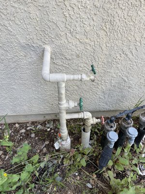 Manifold Replacement of Main Water Line - A customer called us late night due to a broken water line. Since we offer emergency plumbing services, we went to the property that night to turn the water off. The following day, we went and performed a replacement of the main manifold that was broken from the PVC connection. Manifold Replacement of Main Water Line - A customer called us late night due to a broken water line. Since we offer emergency plumbing services, we went to the property that night to turn the water off. The following day, we went and performed a replacement of the main manifold that was broken from the PVC connection.