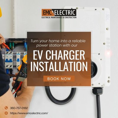 EV Charger Installation - EMC Electric offers expert installation to make charging your electric vehicle simple and efficient. We provide reliable EV charger installation and all other electric services you need for homes and businesses, ensuring your charging equipment is set up safely and works seamlessly with your electrical system. You can add a Level 2 EV charger at home or improve your business’s charging setup, using an EV charger for whatever you need.

With 27+ years of experience, EMC Electric is a trusted name in electrification and EV charging solutions. We focus on safety, quality, and long-term reliability, using high-grade materials and industry-leading techniques to ensure a smooth installation process.