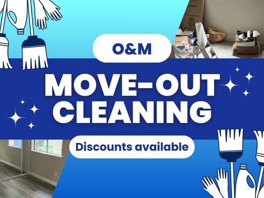 Move-out cleaning - Moving out can be stressful, and cleaning up your old place is often the last thing on your mind. Our move-out cleaning service is designed to make the process easier and ensure that you leave your old home in pristine condition.
Experience the best in cleanliness and customer satisfaction with O&M's move-out cleaning services. Book today and receive a free estimate, plus 5% off when you schedule your service today!
Potential Challenges and Our Solutions:
- Stubborn Stains and Spills: Over time, stains and spills can accumulate. We use specialized cleaning agents and techniques to effectively remove these tough stains.
- Dust and Dirt Build-Up: Dust can settle into corners and on surfaces. Our thorough cleaning process includes dusting all surfaces, including baseboards.
- Kitchen and Bathroom Deep Cleaning: These areas can harbor bacteria and grime.
- Floor Care: We vacuum carpets, sweep, and mop hard floors, ensuring they are free from debris and left shining.
Our Move-Out Cleaning Process:
1. Initial Assessment: We assess the cleaning needs of your old home and customize our service accordingly.
2. Comprehensive Cleaning: Our team tackles every room, cleaning from top to bottom, including inside cabinets and closets.
3. Detail-Oriented Approach: We pay attention to detail, ensuring that even the smallest areas are thoroughly cleaned and polished.
4. Final Inspection: Before we finish, we conduct a final walkthrough to ensure everything meets our high standards and your expectations.
Contact O&M today to schedule your move-out cleaning service! Move-out cleaning - Moving out can be stressful, and cleaning up your old place is often the last thing on your mind. Our move-out cleaning service is designed to make the process easier and ensure that you leave your old home in pristine condition.
Experience the best in cleanliness and customer satisfaction with O&M's move-out cleaning services. Book today and receive a free estimate, plus 5% off when you schedule your service today!
Potential Challenges and Our Solutions:
- Stubborn Stains and Spills: Over time, stains and spills can accumulate. We use specialized cleaning agents and techniques to effectively remove these tough stains.
- Dust and Dirt Build-Up: Dust can settle into corners and on surfaces. Our thorough cleaning process includes dusting all surfaces, including baseboards.
- Kitchen and Bathroom Deep Cleaning: These areas can harbor bacteria and grime.
- Floor Care: We vacuum carpets, sweep, and mop hard floors, ensuring they are free from debris and left shining.
Our Move-Out Cleaning Process:
1. Initial Assessment: We assess the cleaning needs of your old home and customize our service accordingly.
2. Comprehensive Cleaning: Our team tackles every room, cleaning from top to bottom, including inside cabinets and closets.
3. Detail-Oriented Approach: We pay attention to detail, ensuring that even the smallest areas are thoroughly cleaned and polished.
4. Final Inspection: Before we finish, we conduct a final walkthrough to ensure everything meets our high standards and your expectations.
Contact O&M today to schedule your move-out cleaning service!
