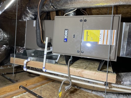 A/C System Replacement - We proudly bring commercial grade heater installation techniques and practices into residential applications. This means our clients receive a much more robust heater installation for the same price of other installation methods offered by our competitors.
   Our Horizontal (in attic) heater installs with a solid platform hung by uni-strut & All-thread (Commercial Grade) installation is second to none. The furnace, coil & drain pan sit on a solid suspended platform that prevents unit sagging, air leaks and drain pan collapsing which are common problems faced by the standard hanging methods used. 
   Our out door unit installations are always leveled, Straight & clean. We replace disconnects, electrical whips & use line covers where needed.  Everything is kept nice, neat & tight to your home. Our goal is to help beautify your home's A/C installation especially on the out side of your home.