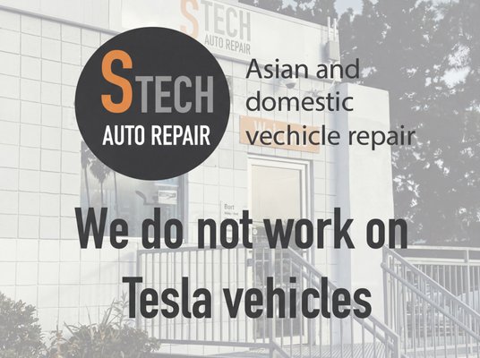 Our Services - We service domestic and asian vehicles only. We do not work on Teslas or European brands. Our Services - We service domestic and asian vehicles only. We do not work on Teslas or European brands.
