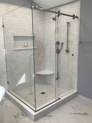 Barn Door Style Shower Enclosures - Ready to upgrade your home with our premium show door installation service? Contact us today to schedule your consultation and get a free estimate.