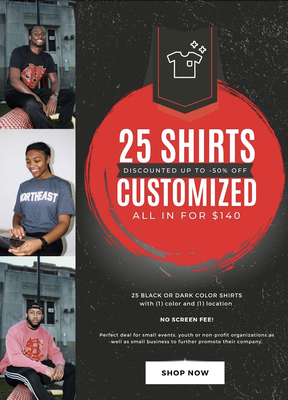 Custom T-Shirt Sale - Custom t-shirts are a great way to show your support for a cause or team and a great way to promote your business or organization. Whether you’re looking for a single shirt or a bulk order, you can find a variety of styles, colors, and sizes to choose from. You can even customize the shirts with your own logo or design.
Check out some of our work and visit our website today to learn more! Custom T-Shirt Sale - Custom t-shirts are a great way to show your support for a cause or team and a great way to promote your business or organization. Whether you’re looking for a single shirt or a bulk order, you can find a variety of styles, colors, and sizes to choose from. You can even customize the shirts with your own logo or design.
Check out some of our work and visit our website today to learn more!