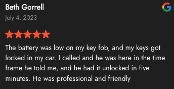 Testimonials - At Handee Lock and Key, exceptional customer service is at the heart of everything we do. We understand that dealing with lock and key issues can be stressful, which is why our friendly and professional team is dedicated to providing not only top-tier locksmith solutions but also a warm, supportive experience. From the moment you reach out to us, you'll be met with prompt responses, clear communication, and a genuine willingness to go the extra mile to address your needs. Whether you’re facing a car lockout, need a new key, or require advanced security solutions, our commitment to outstanding customer care ensures that every interaction is handled with the utmost respect and efficiency. At Handee Lock and Key, your satisfaction is our top priority, and we strive to make every service experience smooth, reassuring, and stress-free.