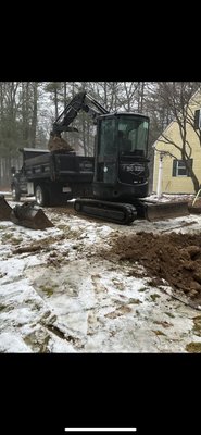 Drainage Project 2024 - Dry wells going in between rain storms
