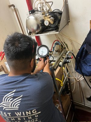 backflow device installation for restaurant at main place mall - this installation was done for a soda machine inside the restaurant at the main place mall. unfortunately the old device was corroded and failed so we had to Install a new one. backflow device installation for restaurant at main place mall - this installation was done for a soda machine inside the restaurant at the main place mall. unfortunately the old device was corroded and failed so we had to Install a new one.