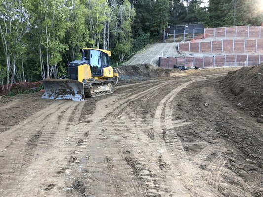 driveway excavation and grading - This specific driveway required of excavation and compacting about 10 feet below finish grade.