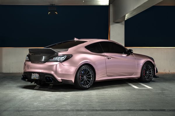 Genesis coupe wrapped in Inozotek Super Gloss Metallic Rose - This vehicle was brought to me by a good friend of mind decided to go with a new look for the year surprised him with this new brand Inozotek has a super gloss finish to it. Genesis coupe wrapped in Inozotek Super Gloss Metallic Rose - This vehicle was brought to me by a good friend of mind decided to go with a new look for the year surprised him with this new brand Inozotek has a super gloss finish to it.