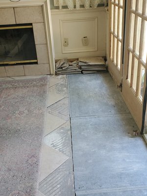 custom windows - water and rot damage allowed us to reinvent this office wall to the customers wish