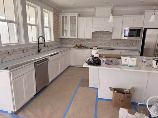 Kitchen cabinet hardware install - This was a kitchen that needed the hardware installed so we took care of it for them. Kitchen cabinet hardware install - This was a kitchen that needed the hardware installed so we took care of it for them.