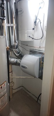 Aprilaire 500M Humidifier Installation - A humidifier is always a helpful addition to a forced air ce ntral heating furnace. This is especially important is a customer tends to keep a house on the warmer side. However, sometimes the way houses are built, there is not enough room to allow for the installation. This project is an example how you can leverage room close to the space and utilize transfer ducts to allow for the installation. Aprilaire 500M Humidifier Installation - A humidifier is always a helpful addition to a forced air ce ntral heating furnace. This is especially important is a customer tends to keep a house on the warmer side. However, sometimes the way houses are built, there is not enough room to allow for the installation. This project is an example how you can leverage room close to the space and utilize transfer ducts to allow for the installation.