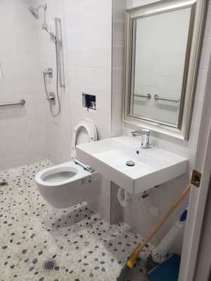 ADA bathroom - Bathroom remodel we learned from costumer that he has a family member that has special needs. We created new bathroom fully automated fully ADA bathroom - Bathroom remodel we learned from costumer that he has a family member that has special needs. We created new bathroom fully automated fully