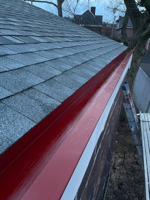 Box Gutter New Build on a Garage - New Build of Box Gutter on Garage Roof Box Gutter New Build on a Garage - New Build of Box Gutter on Garage Roof
