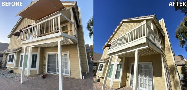 Deck Repairs - Complete deck rebuild due to dry rot. New installation of Trex decking floor.