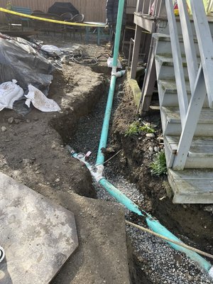 Renton Washington - This project was performed due to a section of line being installed prior with a back graded pitch. We removed the section of pipe and installed a new section graded correctly. No more unnecessary backups! Renton Washington - This project was performed due to a section of line being installed prior with a back graded pitch. We removed the section of pipe and installed a new section graded correctly. No more unnecessary backups!