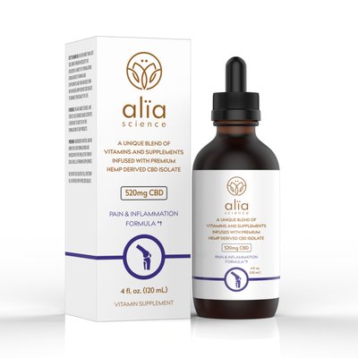 Alia Science Pure CBD 25x Stronger - CBD Formulated with Turmeric.
We added a powerful anti-inflammatory!
Many people have turned to natural herbs like turmeric to avoid taking pain medications or for use as an opioid alternative. Sloan Kettering suggests Turmeric even shows anti-cancer properties. Turmeric has been associated with relief from diabetic neuropathy, arthritis and general inflammation or swelling of the joints.

Our physician, Doctor Jacob Silverstone, took advantage of this widely published information and added Turmeric to the Pain & Inflammation Formula to work in conjunction with the pure isolate CBD.