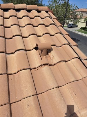 Tile Roof Underlayment Replacement: Gilbert, Arizona - We lifted and stacked the existing concrete tiles, removed the old underlayment and flashing, and checked the roof deck for damaged areas. We installed APOC Weather Armor CX L underlayment, new wood battens, drip edge, bird stop, and updated flashing at the valleys, sidewalls, and roof openings. 

We put the existing tiles back in place, replaced broken tiles, and finished the hip and ridge areas with weather blocking. The job included cleanup, a magnetic nail sweep, and a final inspection.

Similar issue? Call us today and let us put a new roof over you and your family so you stay dry and protected.