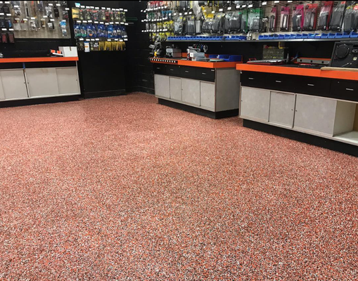 Epoxy Floor Inspo - Epoxy floor coatings are not just for your garage. We do patios, walkways and commercial projects as well.