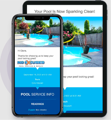 Service Report With Photo Proof - Transparency matters. That’s why our customers receive an email after every stop showing exactly what was done, including:
A current pool photo
Chemical levels and dosages
Time of service
We created this system to eliminate guesswork and offer peace of mind — especially for landlords, busy homeowners, and vacation rentals. Service Report With Photo Proof - Transparency matters. That’s why our customers receive an email after every stop showing exactly what was done, including:
A current pool photo
Chemical levels and dosages
Time of service
We created this system to eliminate guesswork and offer peace of mind — especially for landlords, busy homeowners, and vacation rentals.