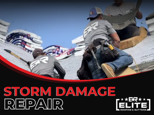 Storm Damage Repair - When severe weather damages your roof, fast action and experienced roofing professionals can make all the difference. Elite Roofing & Gutters provides trusted storm damage repair services for homeowners and businesses dealing with roof leaks, missing shingles, hail damage, wind damage, hurricane damage, fallen debris, and water intrusion caused by severe storms. Our team understands how stressful storm damage can be, which is why we focus on quick response times, honest communication, and dependable roofing solutions that restore the safety and integrity of your property.

We begin every storm damage project with a detailed roof inspection to identify both visible and hidden damage that could lead to future problems if left untreated. Our experienced team checks for damaged shingles, flashing issues, structural concerns, gutter damage, moisture intrusion, and storm-related wear that may compromise your roofing system over time. We also provide emergency roof tarping and temporary protection services to help prevent additional water damage while repairs are being planned or insurance claims are being processed.

Elite Roofing & Gutters works directly with homeowners throughout the insurance claim process by providing photo documentation, detailed assessments, and professional guidance to help make the experience less stressful and more manageable. We understand the importance of protecting your investment and ensuring storm-related damage is properly addressed before it becomes a larger and more expensive issue.

Using high-quality roofing materials and proven repair techniques, our team restores roofs with long-lasting solutions designed to withstand future storms and harsh weather conditions. Whether your property has experienced minor wind damage or major hurricane-related roof damage, Elite Roofing & Gutters delivers reliable craftsmanship, professional service, and trusted roofing expertise focused on protecting your home, improving durability, and giving you peace of mind.