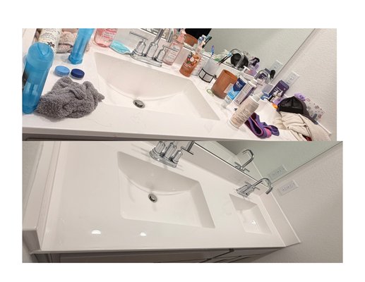 Sink cleaning - This is from a recent clean, the sink was cluttered and there was hard water build up. Now it is back in supreme condition and the owners are very satisfied. Sink cleaning - This is from a recent clean, the sink was cluttered and there was hard water build up. Now it is back in supreme condition and the owners are very satisfied.