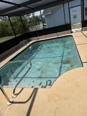 Post Florida storm clean up - This Pool sits on a hill so every time it storms outside it gets very dirty just is just to show one of our more higher maintenance pools we take care of. Post Florida storm clean up - This Pool sits on a hill so every time it storms outside it gets very dirty just is just to show one of our more higher maintenance pools we take care of.