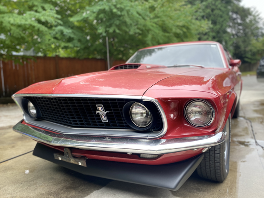69 Mustang Paint Correction - This old ‘69 was previously mistreated by a rotary wielding madman that burned every hard line on her body to the metal (previous owner I believe) and suffered a lot of oxidation and chips. The new owner got a killer deal on this one, with it close as can be to matching and original, and wanted to have the paint shine like back in ‘69 *cue Bryan Adams*, but wanted to leave that patina look and feel with the rotary burns and scratches/chips from years of denim covered butts, jean jacket buttons, and freshly cracked Beer, yes Beers marring her coat. Some panels were single stage, while others were base and cleared, but was still able to get them all to match up, at least with same shade.