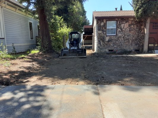 Concrete demolition - The concrete portion of this project consisted of removal the concrete driveway and garage slab.