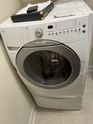 Washer Maytag door boot replacement - A customer called us because her washing machine was leaking water. We did an inspection and found a bad door seal. After we replace the door seal, the washer went back to normal with no leaks. Washer Maytag door boot replacement - A customer called us because her washing machine was leaking water. We did an inspection and found a bad door seal. After we replace the door seal, the washer went back to normal with no leaks.