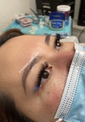 Eyelash extensions: Volume - This is eyelash extensions with volume! All individual lashes are added on with a lash fan that holds up to about 5-10 strands of hair. This creates a fuller look for yours eyes! And last about 2-3 weeks! Eyelash extensions: Volume - This is eyelash extensions with volume! All individual lashes are added on with a lash fan that holds up to about 5-10 strands of hair. This creates a fuller look for yours eyes! And last about 2-3 weeks!