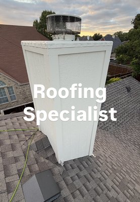 Chimney siding replacement - This remodel was done on an old chimney with rotted siding & trim. We replaced the siding, trim, and painted the whole chimney and the chimney chase cover to match Chimney siding replacement - This remodel was done on an old chimney with rotted siding & trim. We replaced the siding, trim, and painted the whole chimney and the chimney chase cover to match