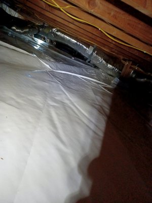 Crawl space encapsulation system - Crawl space encapsulation system helps to keep moisture levels down and stop musty smell at 100%