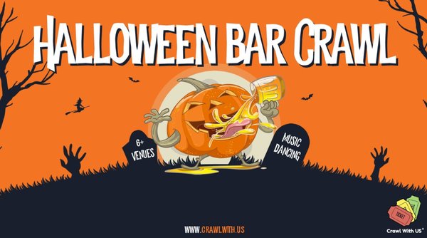 Crawl With Us Halloween Crawl - Crawl With Us Halloween Pub Crawl from 4-10 pm on Saturday, October 26th.  We will have drink specials and $5 Truffle Fries!  See you then, Boo!