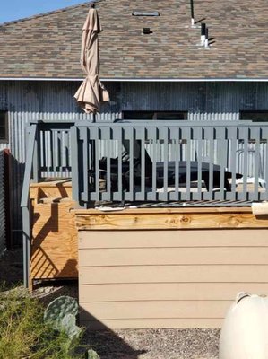 Deck Railing Upgrade - This house needed safety posts under the railing in order to get listed on Airbnb.
(Before and after photos here) Deck Railing Upgrade - This house needed safety posts under the railing in order to get listed on Airbnb.
(Before and after photos here)
