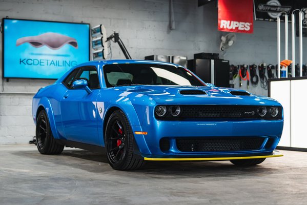 2024 Dodge Hellcat Revivify Coating - This new Hellcat came to us straight from the dealer as this customer is a returning one and we are coating his 5th vehicle. We inspected, Prepped, Polished and corrected all the exterior body. We then applied 2 layers Revivify all over to give it that deep gloss and crazy protection. 2024 Dodge Hellcat Revivify Coating - This new Hellcat came to us straight from the dealer as this customer is a returning one and we are coating his 5th vehicle. We inspected, Prepped, Polished and corrected all the exterior body. We then applied 2 layers Revivify all over to give it that deep gloss and crazy protection.
