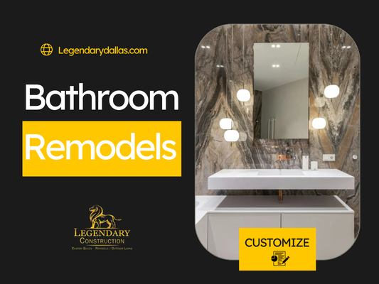 Bathroom Remodels - Transform your bathroom into a space that reflects both style and efficiency. Legendary Construction delivers custom solutions with elegant fixtures, new layouts, and high-quality tile work, all designed to enhance your comfort and home’s value.
Planning a bathroom remodel? Request a consultation and let’s create your perfect retreat.