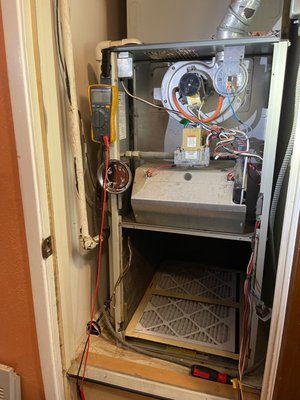 furnace tune-up - this furnace tune-up was done to prevent future breakdown